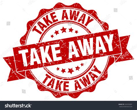 Try our liveplan business plan software today. Take Away Stamp Sticker Seal Round Stock Vector 542352691 ...