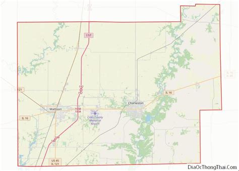 Map Of Coles County Illinois