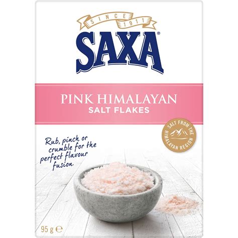 Saxa Pink Himalayan Salt Flakes 95g Woolworths