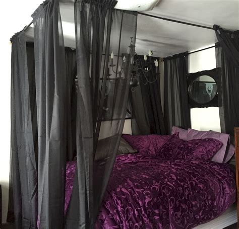 Kids bedroom in bohemian style. 46 Captivating Gothic Canopy Bed Curtain Design Ideas With ...