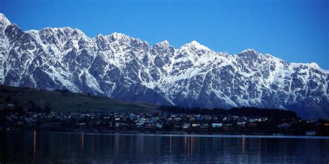 The Remarkables Mountain Range At Night Queenstown New Zealand