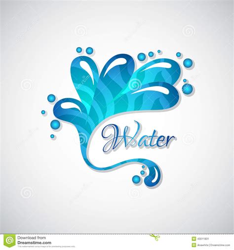 Logotipo Del Negocio De La Salpicadura Del Agua Azul Icono Del Web