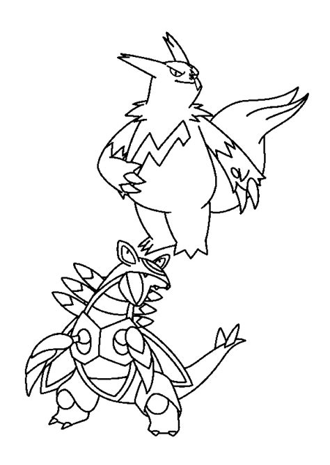 Dessin & coloriage de pokemon legendaire en ligne, gratuit à imprimer pour colorier pokemon legendaire avec les enfants et adultes. Coloriage Pokémon Légendaires Mangriff et Armaldo