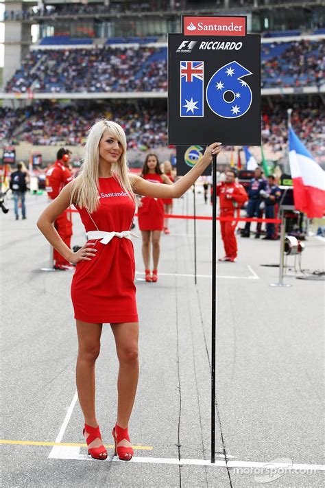 F1 Grid Girls And Drivers Girlfriends Pictured At The Track July 2012