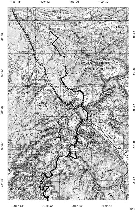 The Hayduke Trail Section 1 Map