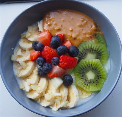 Healthy Breakfast Ideas Yoghurt Fruit And Nut Butter Delight