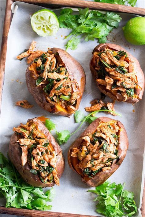 It's colorful, healthy and packed with flavor. Chipotle Chicken Stuffed Sweet Potatoes {Paleo, Whole30 ...
