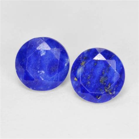Blue Lapis Lazuli 08ct 2 Pcs Round From Afghanistan Gemstones