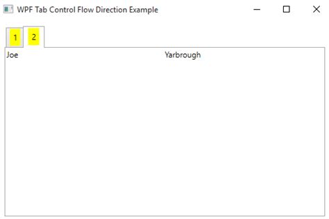 WPF Tab Control FlowDirection