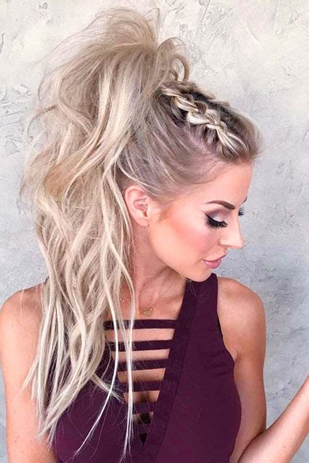 The key to a messy ponytail is to embrace the imperfections. Blonde Hairstyles - Blonde Hairstyles 2017