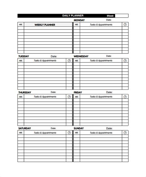 Free 9 Sample Daily Timetable Templates In Pdf Ms Word