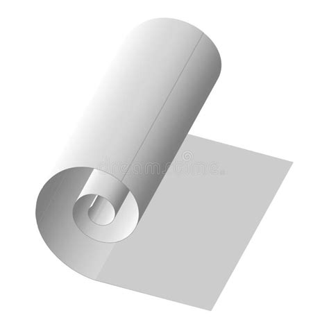3d Paper Cloth Material Roll Icon Stock Vector Illustration Of