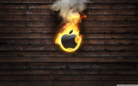 Apple Logo On Fire Think Different Apple Mac Hd Wallpaper Peakpx