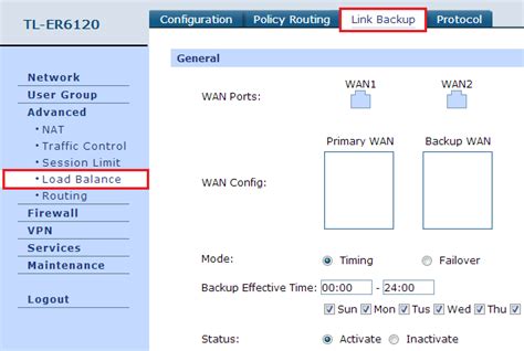 How To Configure Link Backup On Dual Wan Router Tp Link