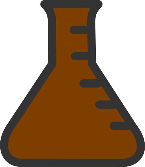 Lab Bottle Brown Clip Art At Vector Clip Art Online