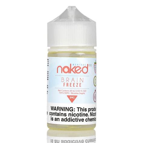 naked 100 menthol strawberry pom brain freeze e juice 60ml