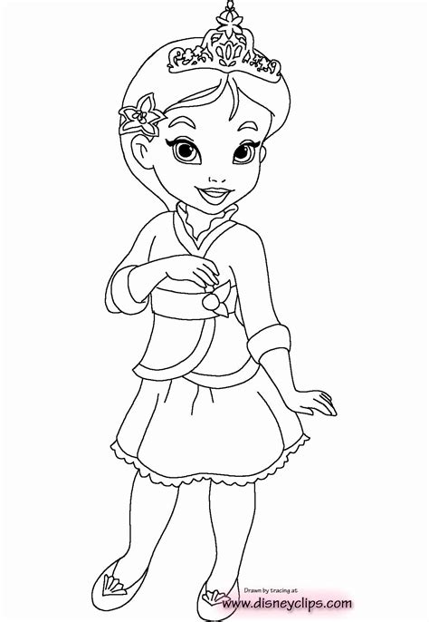 Disney Baby Princesses Coloring Pages Tedy Printable Activities