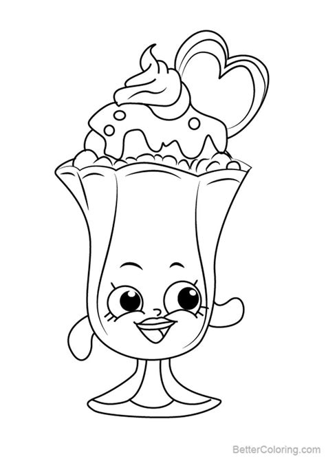 We continue offers you this ice cream dream shopkins coloring page to color. Suzie Sundae from Shopkins Coloring Pages - Free Printable ...