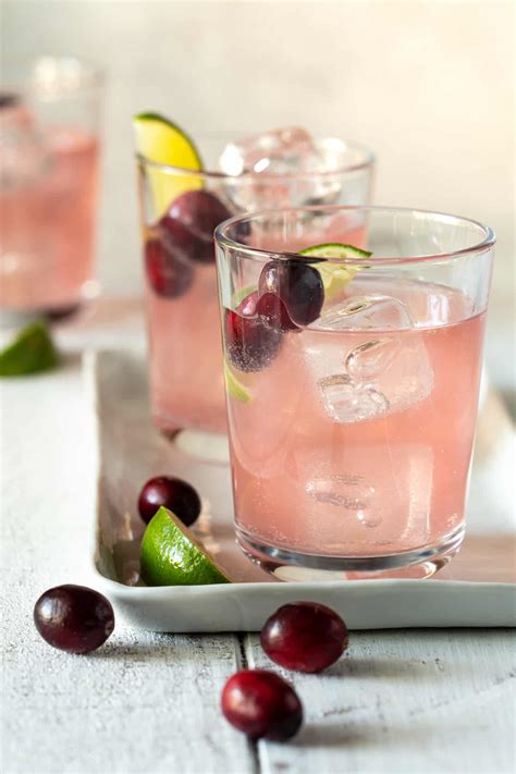 Sparkling Cranberry Gin Christmas Cocktails Garnish With