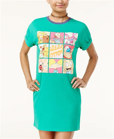 Nickelodeon Shows Graphic T Shirt Dress 34 90s Nickelodeon