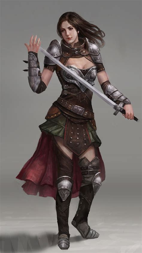Girl With Sword By Chao Ken On Deviantart Female Fighter Warrior