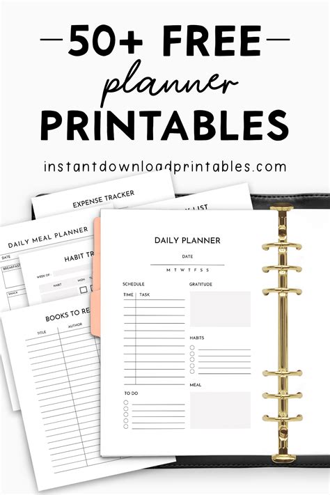 50 Free Planner Printables Instant Download Printables Instant