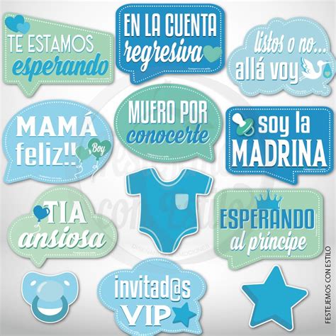 Photo Booth Props Imprimible Baby Shower Nene Carteles Fotos