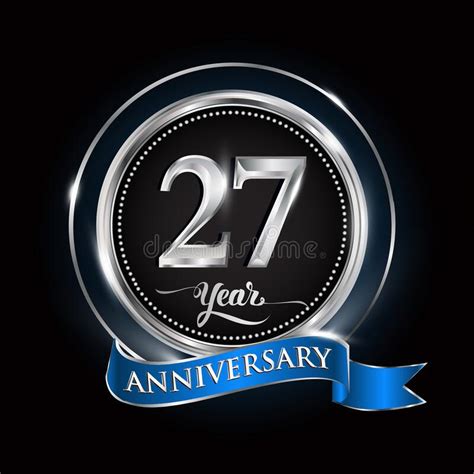 27th Anniversary Logo With Colorful Geometric Background Vector Design