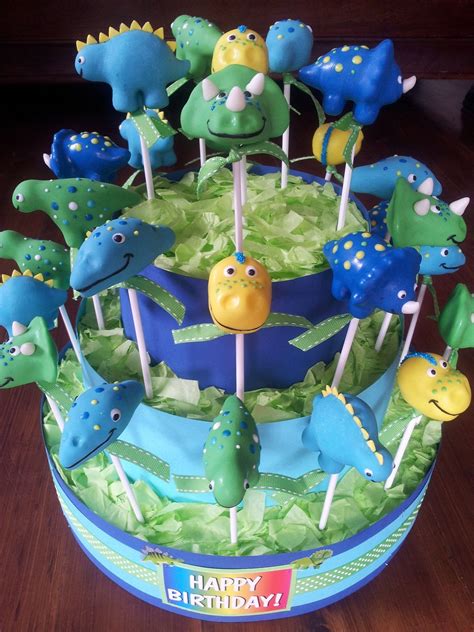 Jurassic park party jurassic world cake dinosaur cookies. Friendly dinosaur cake pops #dinosaurs #cakepops ...