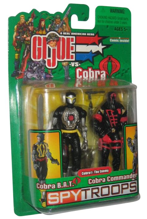 Gi Joe Vs Cobra Spy Troops Bat And Commander Action Figure Set
