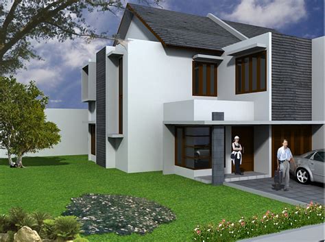 Perpaduan warna coklat dan putih memperlihatkan rumah minimalis. Gambar rumah minimalis modern 2 lantai | Gambar Rumah