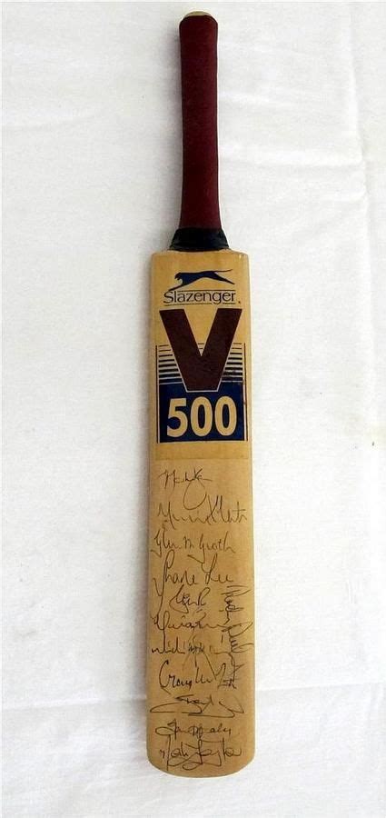 Aussie Cricket Team Autographed Mini Bat Sporting Cricket Memorabilia