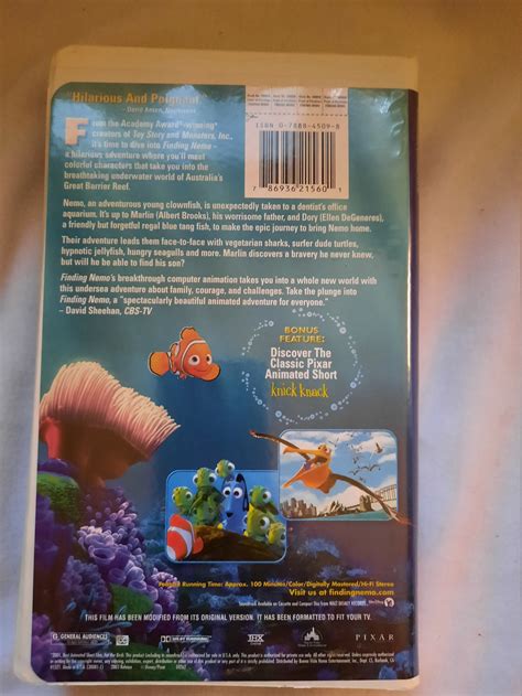 Vintage Disney S Finding Nemo VHS Movie Etsy