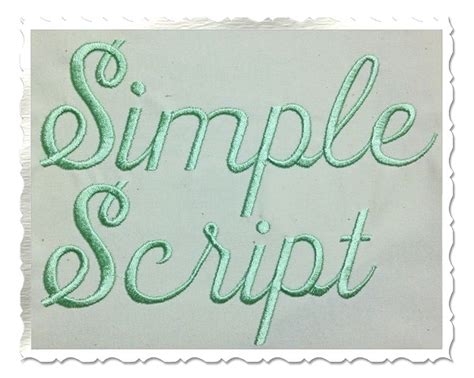 Simple Script Machine Embroidery Font Alphabet Rivermill Embroidery