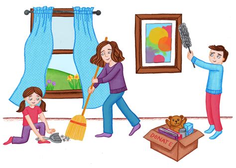 Room before and after cleaning. Family cleaning the house clipart 13 » Clipart Station
