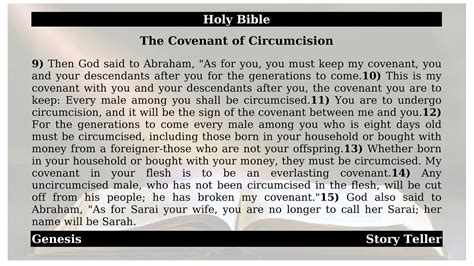 Genesis Chapter 17 The Covenant Of Circumcision The Holy Bible
