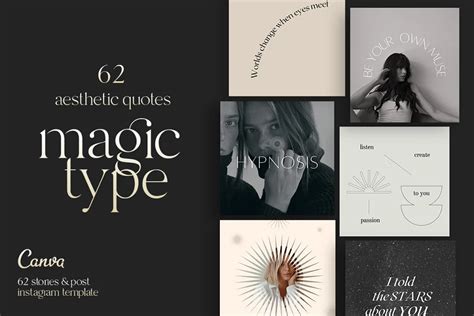 Download 62 Aesthetic Quotes Magic Type Template Free