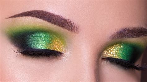 Green Gold Smokey Eye Makeup Tutorial Tutorial Pics