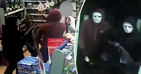 Terrifying Moment Gun Shoved In Face Of Co Op Worker By Armed Robbers In Wigan Co Op