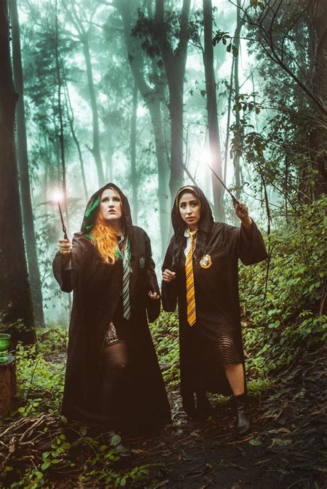 My Harry Potter Forbidden Forest Photoshoot Slytherin And Hufflepuff
