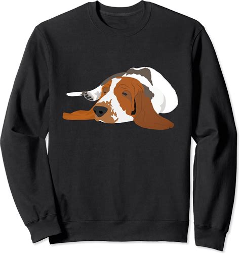 Basset Hound Lazy Sleeping Dog Art Style Sweatshirt