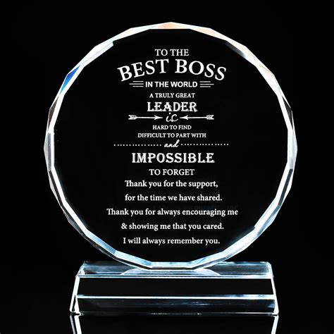 Amazon Com Boss Gifts For Women Men Funny Crystal Farewell Boss Day