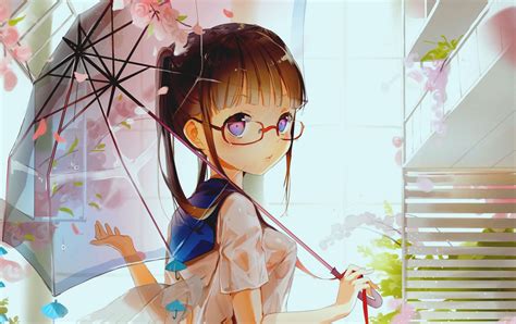 Cute Anime Girls Glasses Wallpapers Wallpaper Cave Cloudyx Girl Pics
