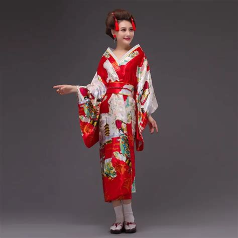 Nueva Moda Japonesa Tradicional Mujer Yukata Con Obi Sexy Kimono Vintage Vestido De Fiesta De