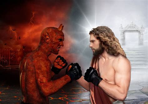 God Satan Devil Vs Jesus The Winner Takes It Alldevil Vs Jesus By