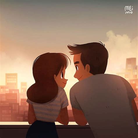 Status Of Love On Behance Cartoon Illustration Cute Couple Drawings