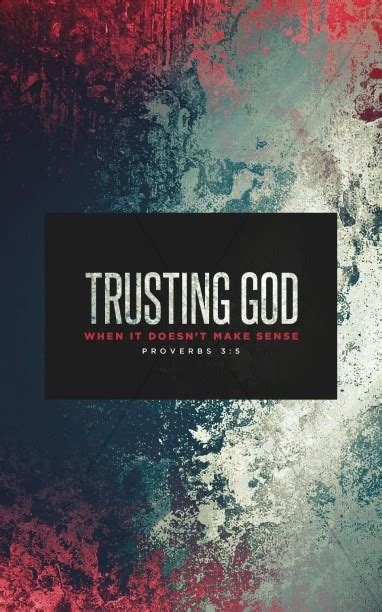 Trusting God Sermon Series Bulletin Cover Clover Media