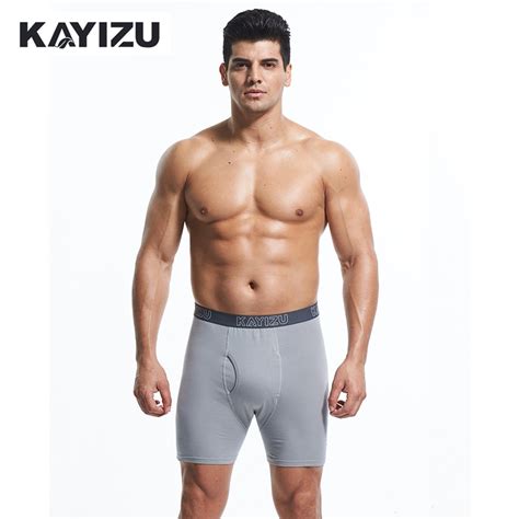 Kayizu Mens Underwear Male Soft Cotton Shorts Boxer Sexy Underwear Big