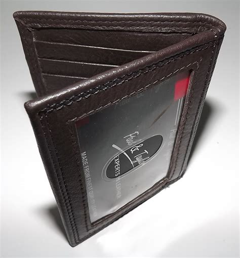 Paul And Taylor Mens Leather Bifold Front Pocket Money Clip Id Wallet