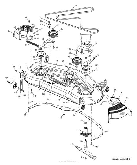 Husqvarna Gt 2254 96025000201 2005 05 Parts Diagram For Mower Deck